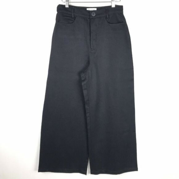 KOWTOW Odyssey Pant Wide Leg Black Organic Cotton Pants S - Picture 2 of 8